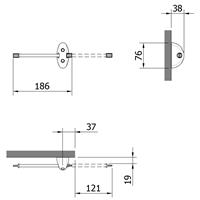 Tirataka herausziehbarer Kleiderhalter - weiss-aluminium glänzend 7